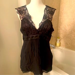 BCBG Max Azria Lace Silk Top